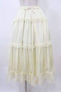 m petit by misako / サテンキリカエペチスカート L アイボリー H-25-12-19-1042-LO-SK-NS-ZH