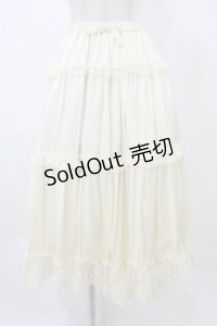 m petit by misako / サテンキリカエペチスカート L アイボリー H-25-12-19-1042-LO-SK-NS-ZH