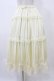 画像1: m petit by misako / サテンキリカエペチスカート L アイボリー H-25-12-19-1042-LO-SK-NS-ZH (1)