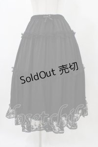 m petit by misako / サテンキリカエペチスカート L ブラック H-25-12-19-1043-LO-SK-NS-ZH