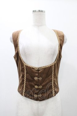 画像1: Miss Point（海外ロリータブランド） / バイエルンの少女 カントリー風ボーンベスト M ブラウン H-25-12-19-1044-EL-TO-NS-ZH