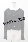 FLC / 星名桜子/フリルテレコカーディガン L ブラック H-25-12-19-1045-0-TO-NS-ZH