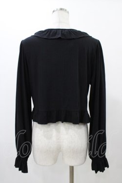 画像2: FLC / 星名桜子/フリルテレコカーディガン L ブラック H-25-12-19-1045-0-TO-NS-ZH