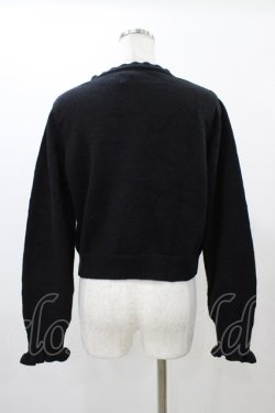 画像2: m petit by misako / AM バラレースニットカーディガン L ブラック H-25-12-19-1046-LO-TO-NS-ZH