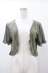axes femme / フリルボレロ M グリーン H-25-12-19-1047-AX-TO-NS-ZH