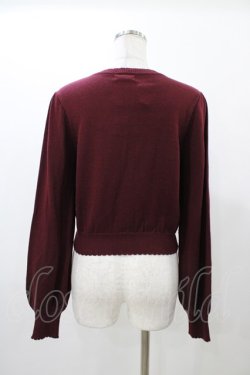 画像2: Amavel / Fantasic Emblemクルーカーディガン Free ボルドー H-25-12-19-1048-CA-TO-NS-ZH