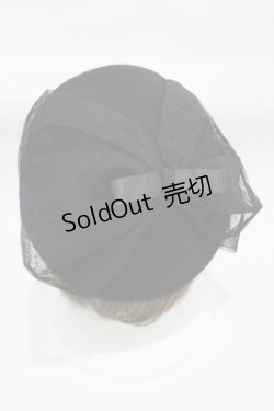 画像2: m petit by misako / NINA'S チュールリボンベレー帽  ブラック H-25-12-19-1006-LO-AC-NS-ZH