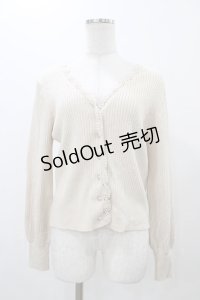 an another angelus / クロシェレース使いニットカーディガン Free IVORY H-25-12-19-1051-CA-TO-NS-ZH