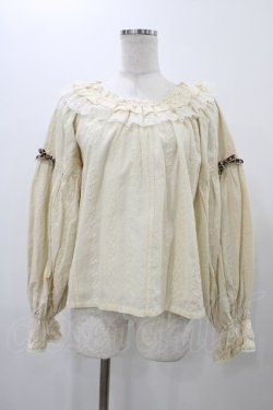画像1: Miss Point（海外ロリータブランド） / バイエルンの少女 カントリー風ブラウス Free 生成り H-25-12-19-1055-EL-BL-NS-ZH