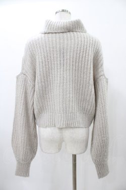 画像2: EATME / クロスチャーム付きカットアウトニット Free グレー H-25-12-19-1058-LO-TO-NS-ZH