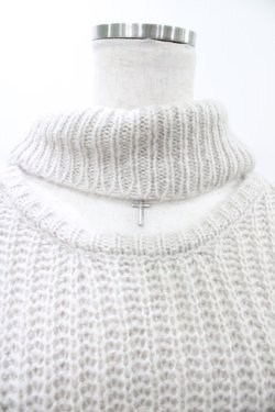 画像3: EATME / クロスチャーム付きカットアウトニット Free グレー H-25-12-19-1058-LO-TO-NS-ZH