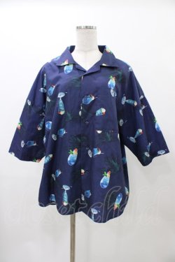 画像1: AXES-X / ブルーハワイクリームソーダアロハ M ネイビー H-25-12-19-1059-0-BL-NS-ZH