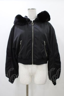 画像1: EATME / ファイクファーフードブルゾン Free ブラック H-25-12-19-1060-LO-JA-NS-ZH