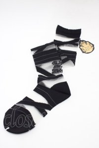 ALICE and the PIRATES / くるくる包帯シースルーオーバーニーソックス  ブラック H-25-12-19-1013-PA-ZA-NS-ZH