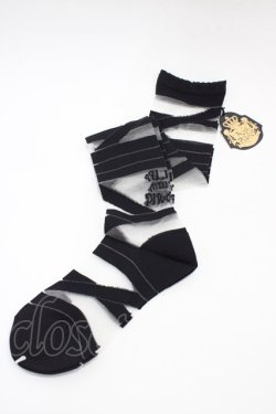 画像1: ALICE and the PIRATES / くるくる包帯シースルーオーバーニーソックス  ブラック H-25-12-19-1013-PA-ZA-NS-ZH