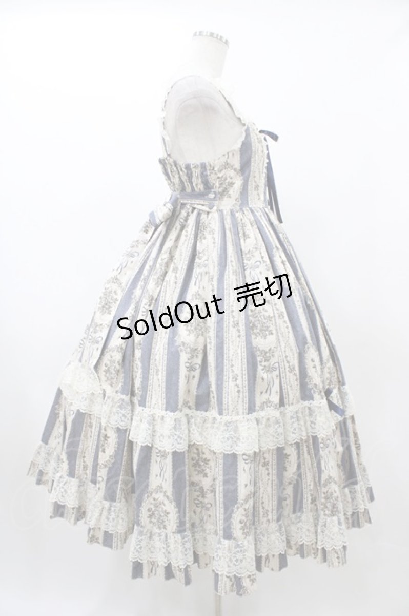画像3: metamorphose / アンティークブーケミディアムジャンパースカート サイズ1 ブルー H-25-12-19-1016-ME-OP-NS-ZH (3)