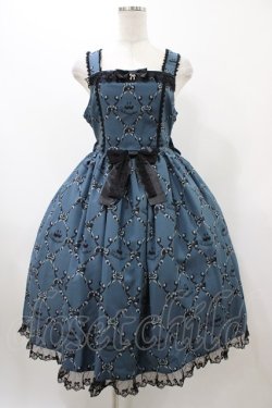 画像1: metamorphose / Dressy Ribbonジャンパースカート サイズ1 ブルー H-25-12-19-1019-ME-OP-NS-ZH