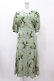 画像1: KANEKO ISAO / 花柄ワンピース Free グリーン H-25-12-19-1022-EL-OP-NS-ZH (1)