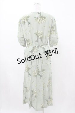 画像2: KANEKO ISAO / 花柄ワンピース Free グリーン H-25-12-19-1022-EL-OP-NS-ZH