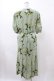 画像2: KANEKO ISAO / 花柄ワンピース Free グリーン H-25-12-19-1022-EL-OP-NS-ZH (2)