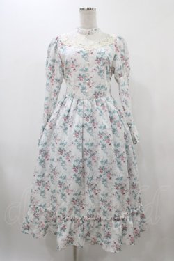 画像1: Kurumi Collaboration / KRハナジゴスリーブワンピース M ホワイト H-25-12-19-1024-0-OP-NS-ZH