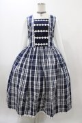 marcHenTica / チェックワンピース ハーフエルフ ネイビー H-25-12-19-1027-LO-OP-NS-ZH
