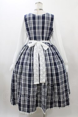 画像2: marcHenTica / チェックワンピース ハーフエルフ ネイビー H-25-12-19-1027-LO-OP-NS-ZH
