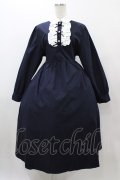 virally / 星名桜子/クラシックリボンワンピース LL ネイビー H-25-12-19-1029-0-OP-NS-ZH