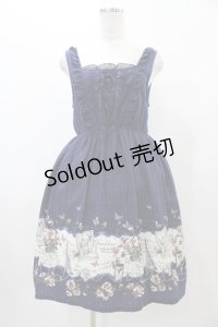 axes femme / クラシックパネル柄ワンピース M ネイビー H-25-12-19-1034-AX-OP-NS-ZH