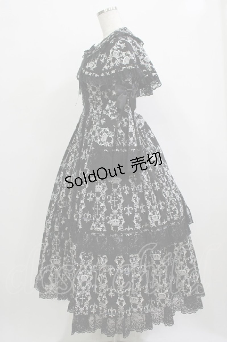画像2: metamorphose / クラウンクロスケープ付ロングドレス サイズ1 ブラック H-25-12-19-006-ME-OP-NS-ZH (2)