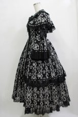 画像2: metamorphose / クラウンクロスケープ付ロングドレス サイズ1 ブラック H-25-12-19-006-ME-OP-NS-ZH (2)
