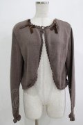m petit by misako / AM*リボンニットボレロ L ブラウン H-25-12-19-048-LO-TO-NS-ZH