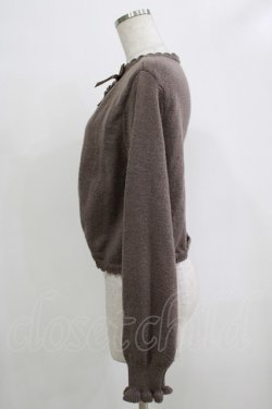 画像2: m petit by misako / AM*リボンニットボレロ L ブラウン H-25-12-19-048-LO-TO-NS-ZH