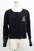 Lovely MAXICIMAM / クロックラビット刺繍カーディガン Lovelyサイズ（大きいサイズ） ブラック H-25-12-19-050-GO-TO-NS-ZH