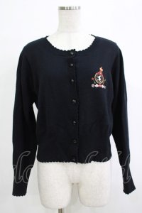Lovely MAXICIMAM / クロックラビット刺繍カーディガン Lovelyサイズ（大きいサイズ） ブラック H-25-12-19-050-GO-TO-NS-ZH