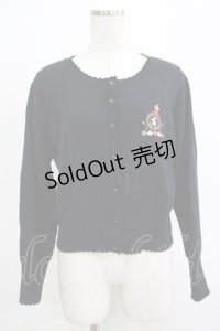 Lovely MAXICIMAM / クロックラビット刺繍カーディガン Lovelyサイズ（大きいサイズ） ブラック H-25-12-19-050-GO-TO-NS-ZH