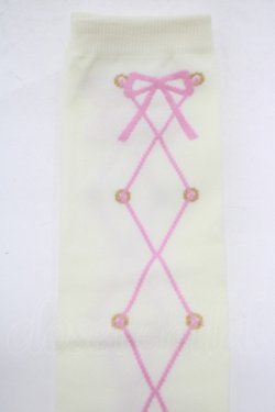 画像3: metamorphose / Lace up dollオーバーニーソックス  アイボリー H-25-12-19-057-ME-ZA-NS-ZH