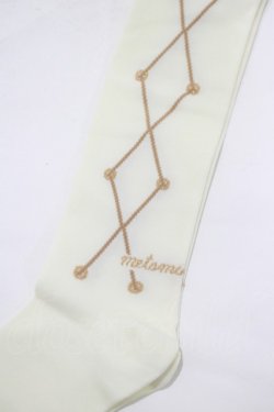 画像2: metamorphose / Lace up dollオーバーニーソックス  アイボリー H-25-12-19-058-ME-ZA-NS-ZH
