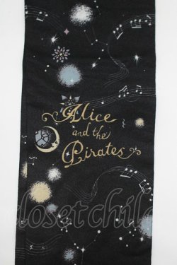 画像2: ALICE and the PIRATES / L’ecrin de votre gauche〜影絵の世界で紡ぐ歌〜柄プリントオーバーニーソックス  ブラック H-25-12-19-059-PA-ZA-NS-ZH