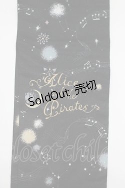 画像2: ALICE and the PIRATES / L’ecrin de votre gauche〜影絵の世界で紡ぐ歌〜柄プリントオーバーニーソックス  ブラック H-25-12-19-059-PA-ZA-NS-ZH