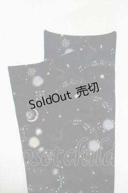 画像3: ALICE and the PIRATES / L’ecrin de votre gauche〜影絵の世界で紡ぐ歌〜柄プリントオーバーニーソックス  ブラック H-25-12-19-059-PA-ZA-NS-ZH