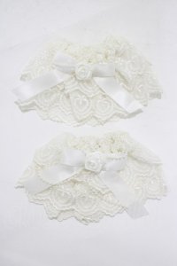 metamorphose / バラ付レースカフス  ホワイト H-25-12-19-061-ME-ZA-NS-ZH