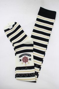 metamorphose / コンパスボーダーオーバーニー  ブラック H-25-12-19-063-ME-ZA-NS-ZH