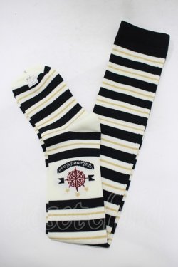 画像1: metamorphose / コンパスボーダーオーバーニー  ブラック H-25-12-19-063-ME-ZA-NS-ZH