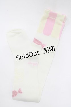 画像1: metamorphose / Candy showerオーバーニー  アイボリー H-25-12-19-064-ME-ZA-NS-ZH