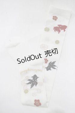 画像1: metamorphose / 乙女の白昼夢オーバーニー  ホワイト H-25-12-19-065-ME-ZA-NS-ZH