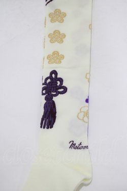 画像2: metamorphose / 恋うららオーバーニー  オフ/パープル H-25-12-19-066-ME-ZA-NS-ZH