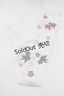 画像1: metamorphose / 乙女の白昼夢オーバーニー  ホワイト H-25-12-19-068-ME-ZA-NS-ZH