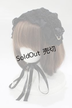 画像1: metamorphose / チュールレースヘッドドレス  ブラック H-25-12-19-073-ME-AC-NS-ZH