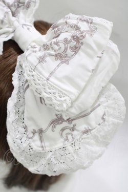 画像2: ALICE and the PIRATES / アリスと時計塔の秘密柄リボンカチューシャ  ゴースト H-25-12-19-075-PA-AC-NS-ZH